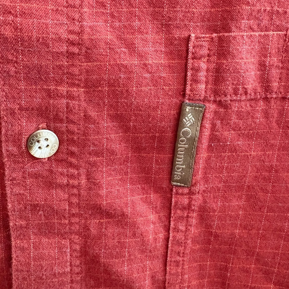 Columbia Rust Cotton Button Down Shirt L - Picture 2 of 4